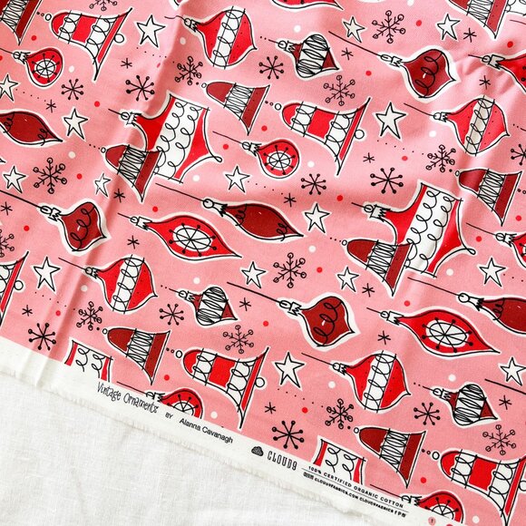 1.9 yd - Jingle Mingle - Vintage Ornaments - Fabric - Picture 5 of 5